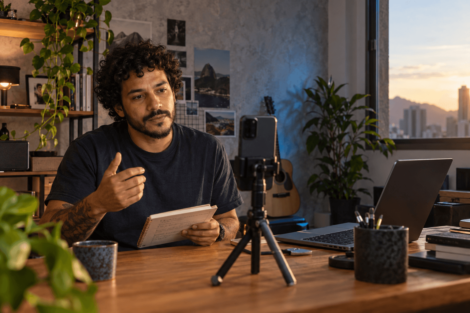 Pessoa criando conteúdo, oferta e campanha com a EVOKY